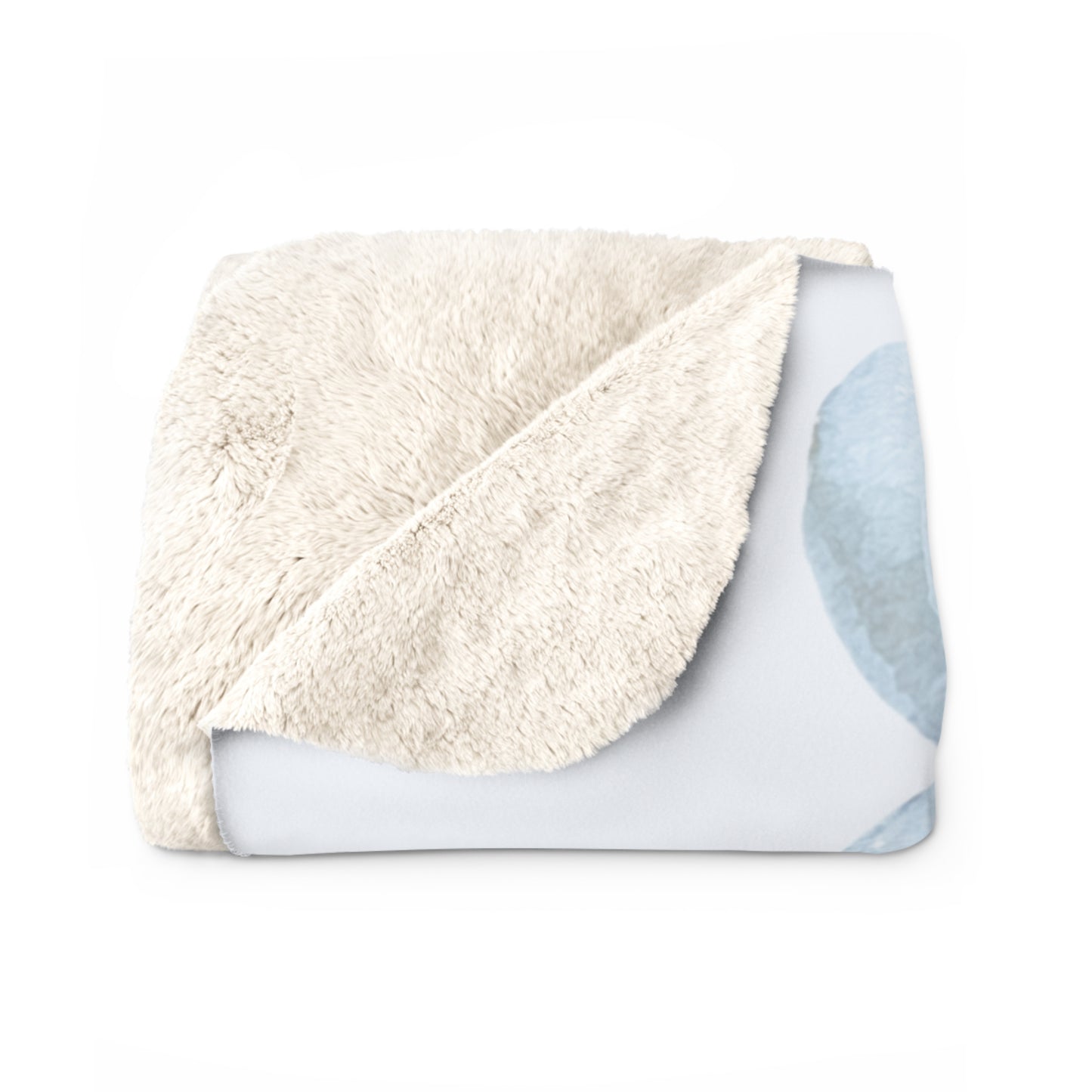 Personalized Baby Blanket - Blue Teddy Swing Sherpa Fleece with Name