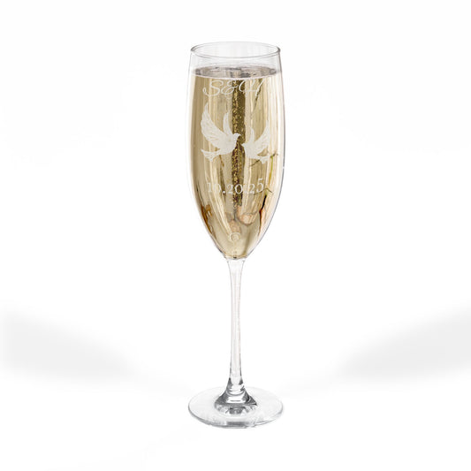 Engraved Champagne Flute, Personalized Gifts for Weddings, Anniversaries, Celebrations, Special Occasions, Elegant Drinkware