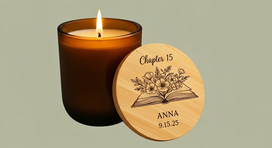 Engraved "Chapter 15" Personalized Soy Candle — 14oz Scented Memorial Gift