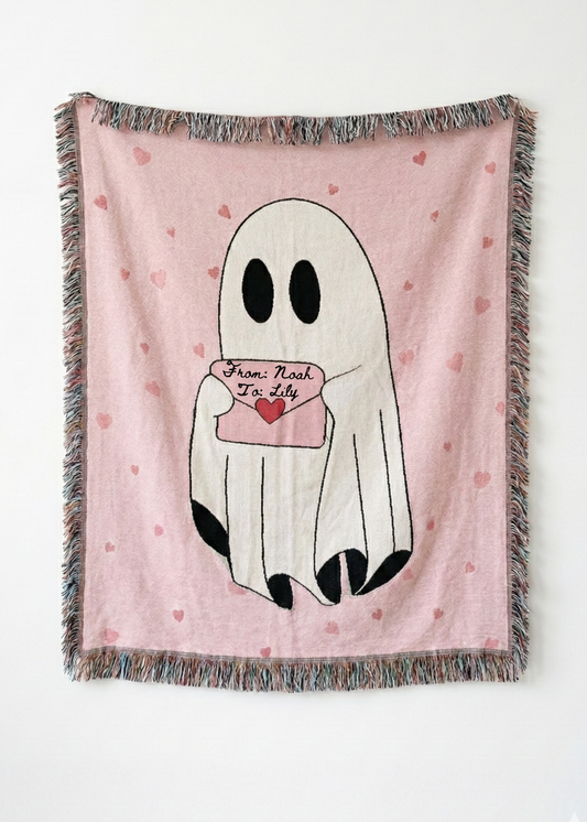 My Boo Love Letter Woven Blanket