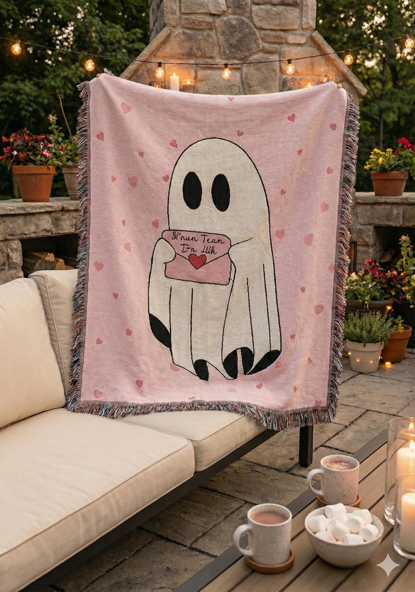 My Boo Love Letter Woven Blanket