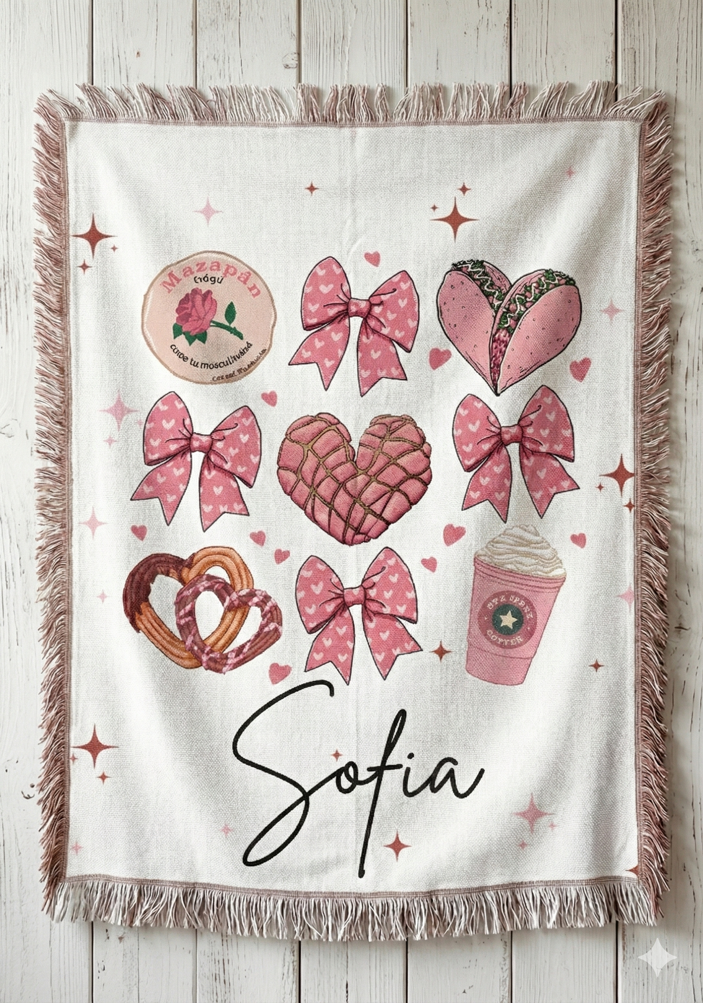 Coquette Mexican Sweet Bread Woven Blanket