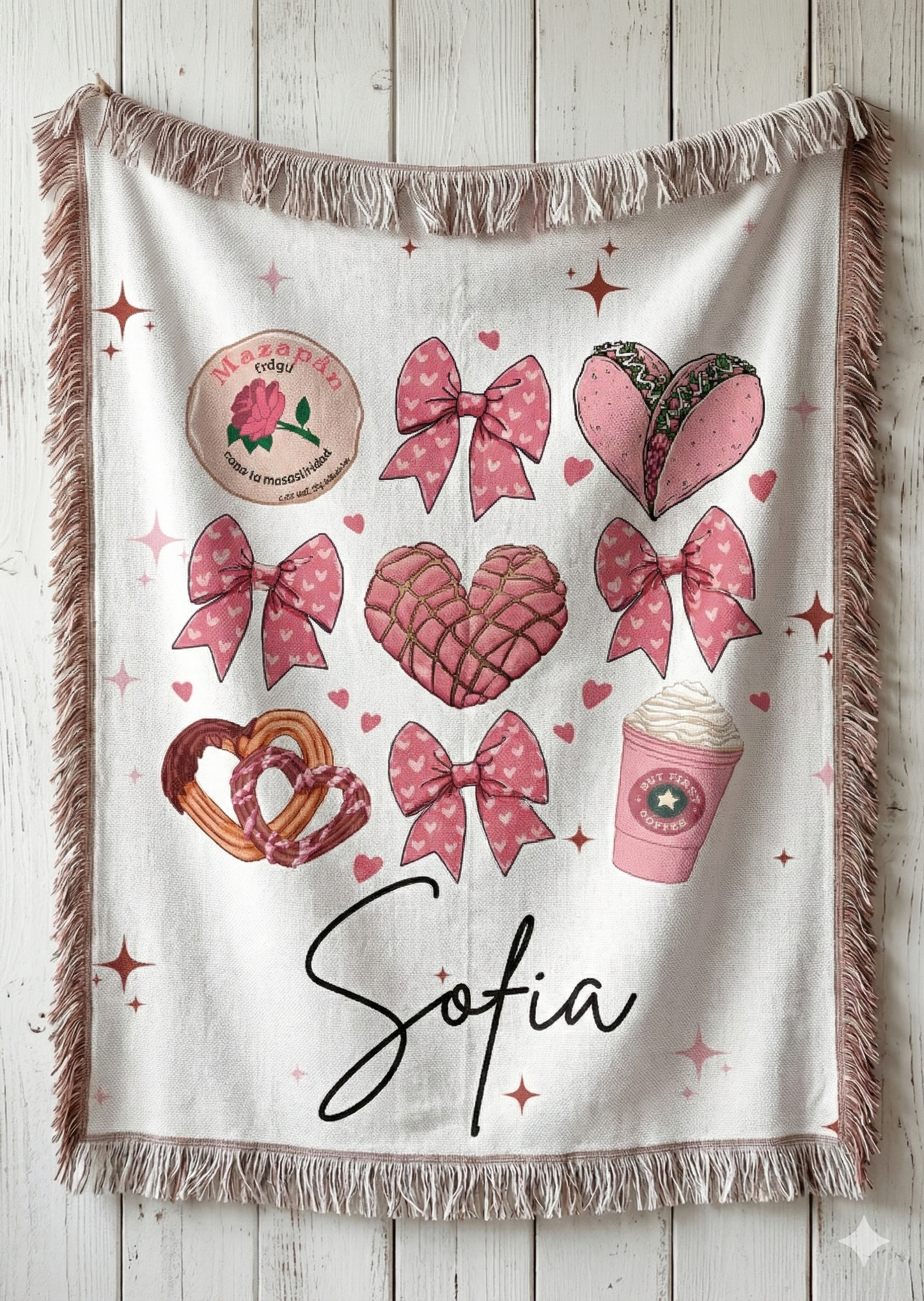 Coquette Mexican Sweet Bread Woven Blanket