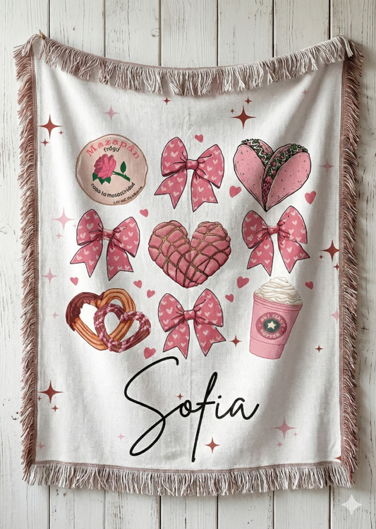 Coquette Mexican Sweet Bread Woven Blanket