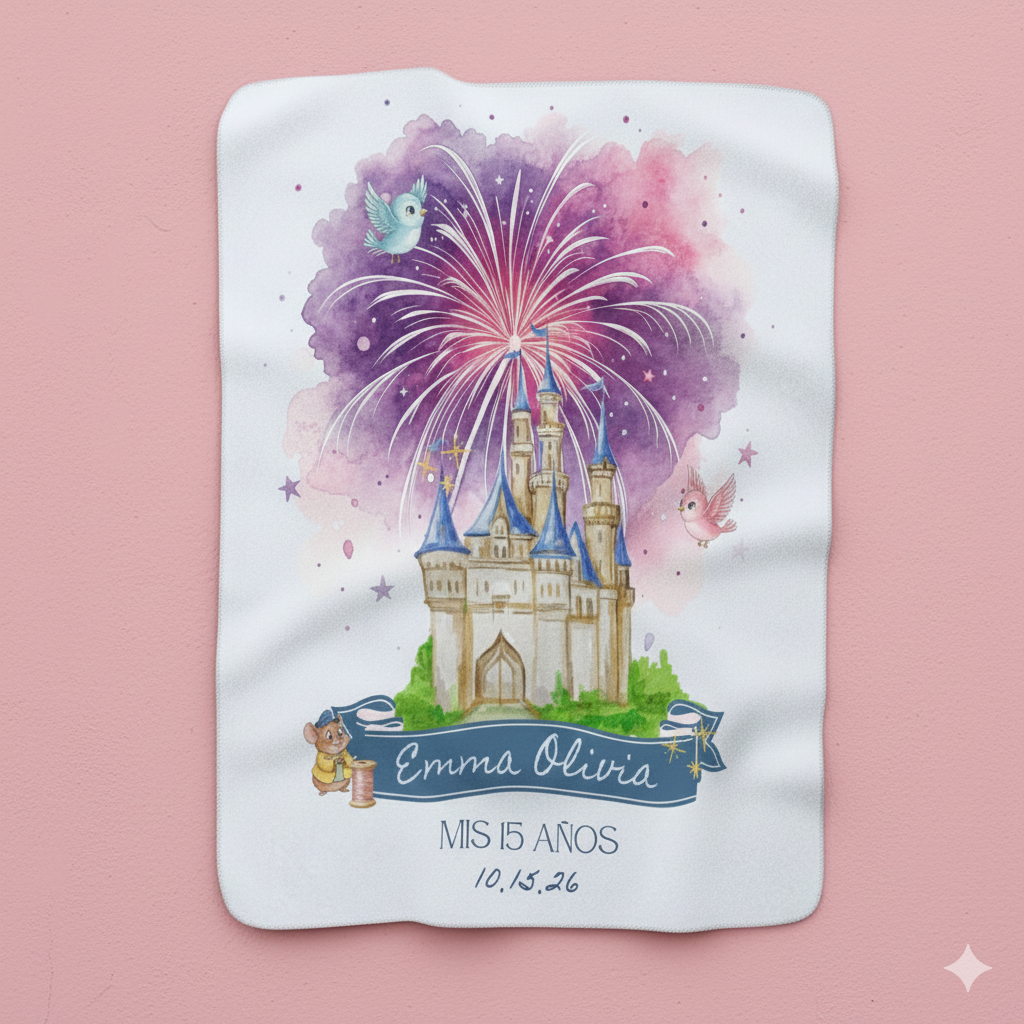 Personalized Magical Castle 'Mis 15 Años' Keepsake