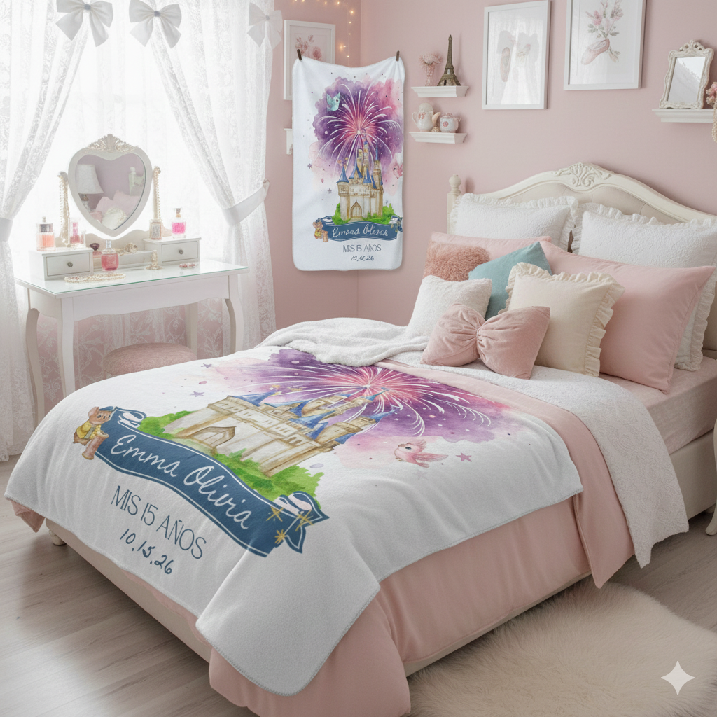 Personalized Magical Castle 'Mis 15 Años' Keepsake