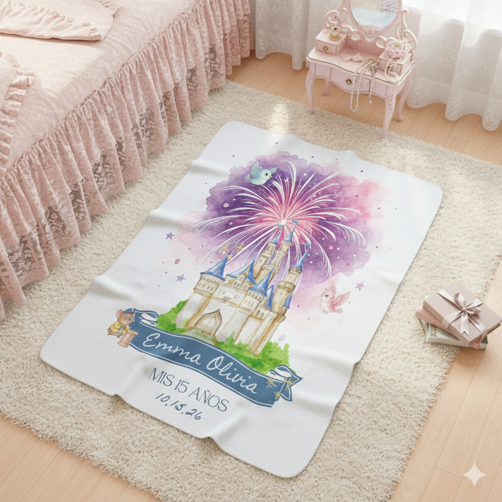 Personalized Magical Castle 'Mis 15 Años' Keepsake