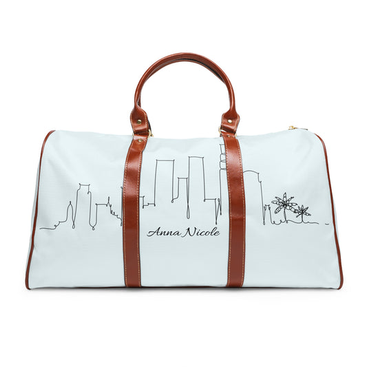 Los Angeles Skyline Waterproof Travel Bag — Canvas Duffle for Weekend Getaways