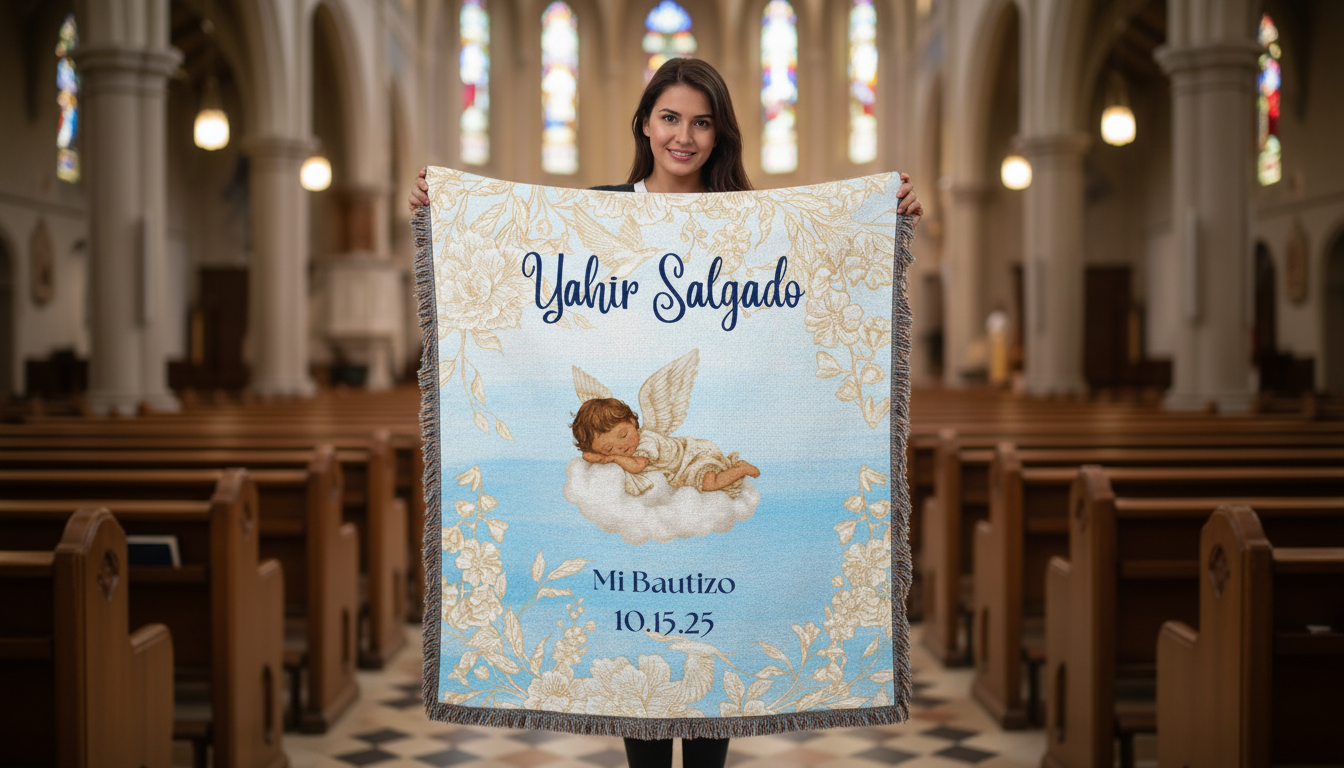 Woven Blanket Angel Baptism