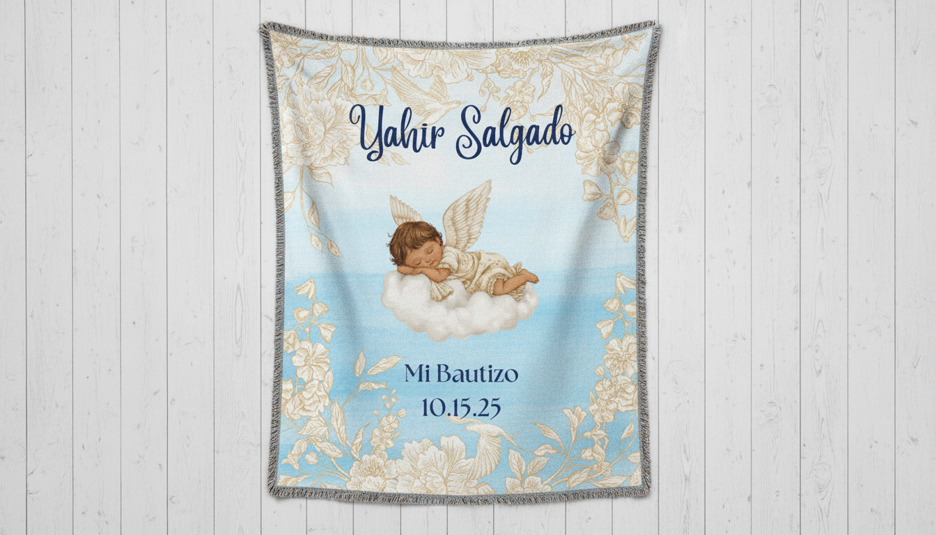 Woven Blanket Angel Baptism